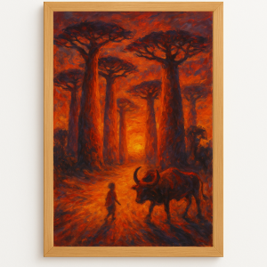 Crépuscule sur l’allée des baobabs – Enfance Sakalava