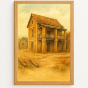 Maison des Hautes Terres – Héritage malgache en aquarelle