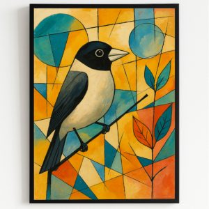 Vanga géométrique – Élégance cubiste de Madagascar